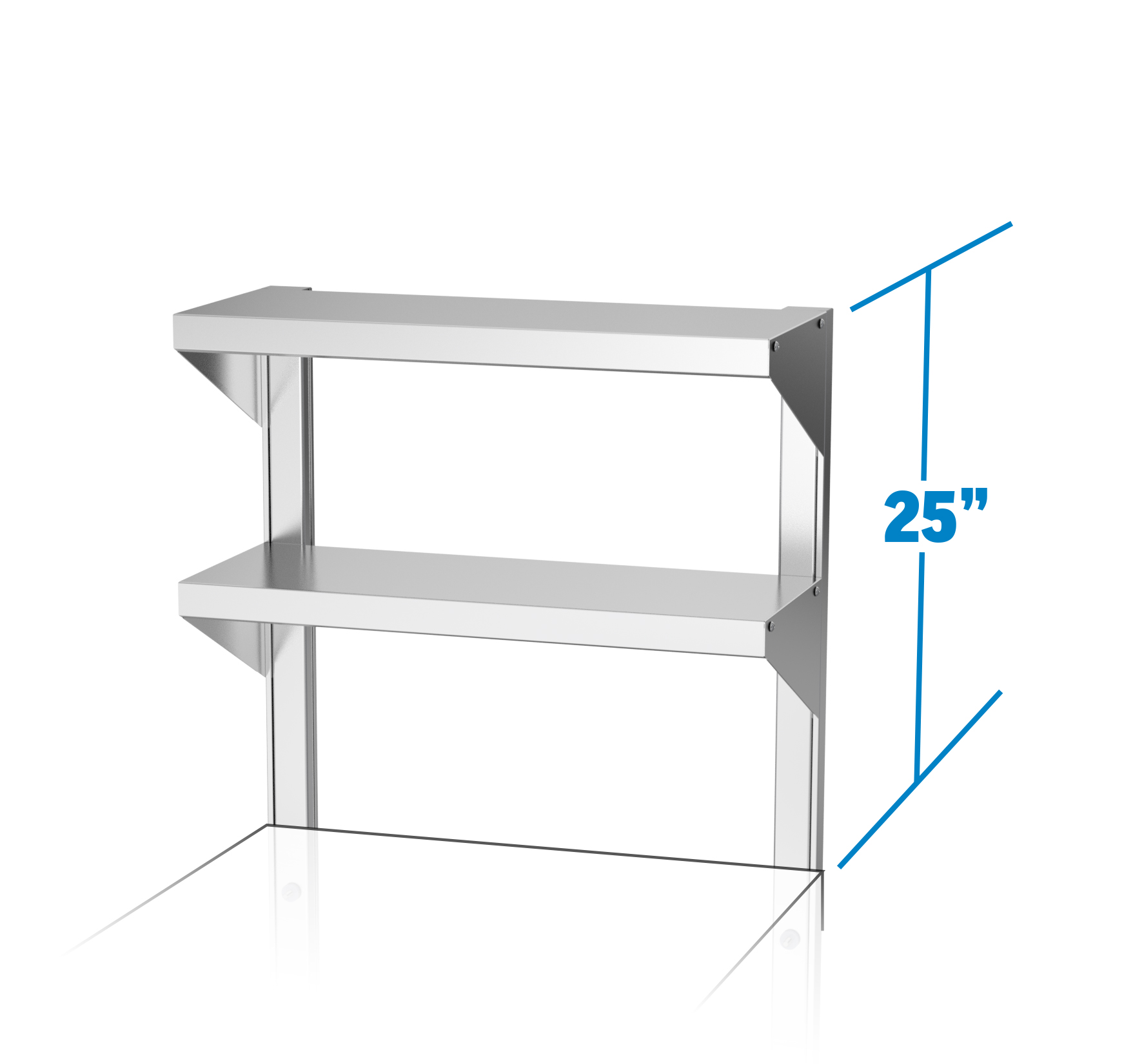 Tall 25-inch overshelf